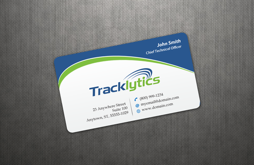 Business card for Tracklytics LLC - Information Technology