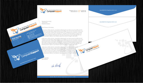 business card template & company stationery - 