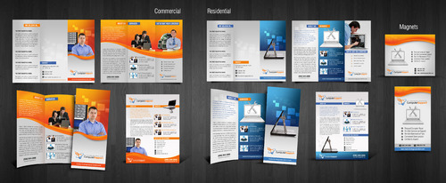 Marketing materials for computer support company - Computers