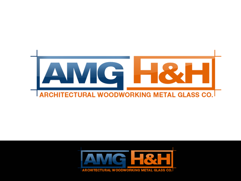 Logo design for Architectural Metal Glass and wood work company - Construction
