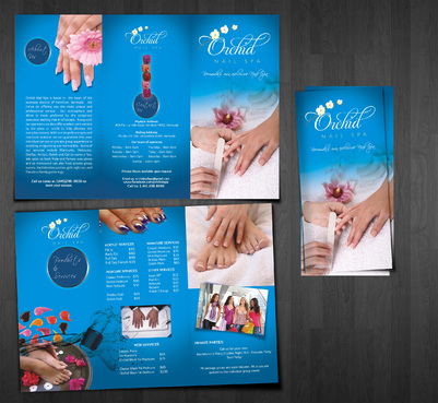 Orchid Tri Fold Brochure - Salon & Spa