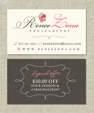 Wedding photographer business card - 