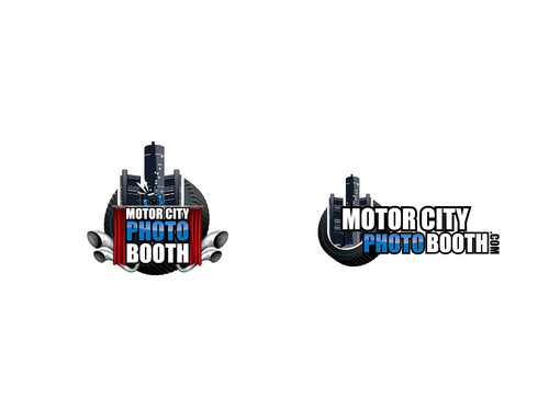 Illustrative logo design for Motor City Photo Booth - Photography
