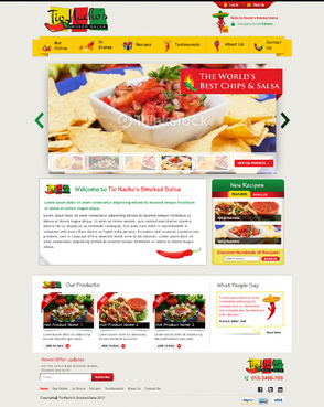 Website template for salsa company - 