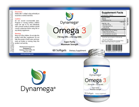 Omega-3 Bottle Label  - Pharmacy/Pharmaceuticals