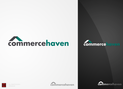 Create a logo for a new company / product name of CommerceHaven - Software