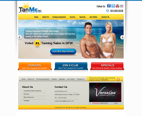 Tan Me inc New website  - Salon & Spa