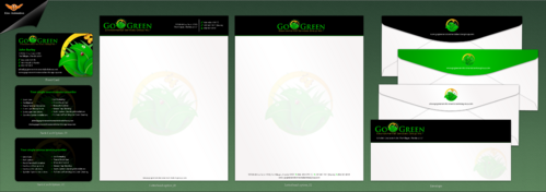 Business card layouts, letter head, brochures envelops - 