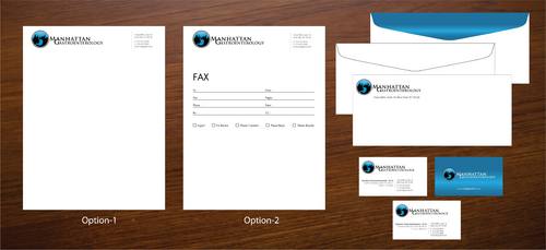 Manhattan Gastroenterology business cards, stationary and envelopes - Medical
