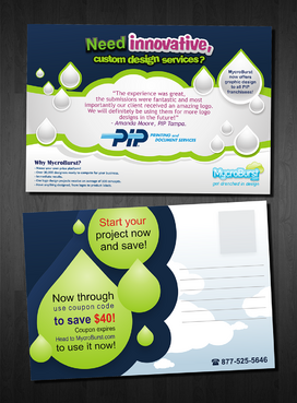 Postcard Design for MycroBurst Promotion - Marketing