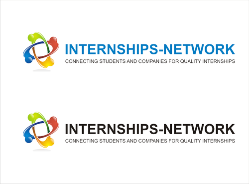 Business logo for website that connects students and companies worldwide for internships - Employment