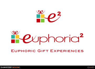 This is a business logo for Euphoria Squared - Gifts and Occasions