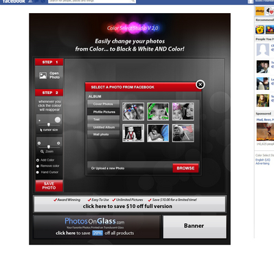 Facebook app graphic design - Photography