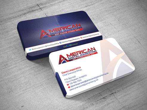 Business Card Design,  American Digital Marketing - Marketing