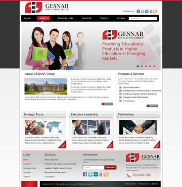 Web Design for Gesnar Education Group - Education