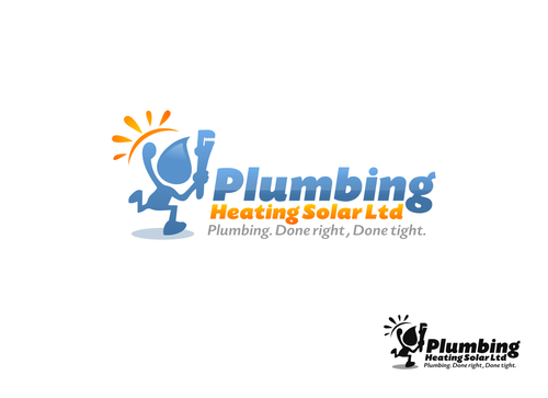  Funny Logo for a Plumbing Heating and Solar company - Construction