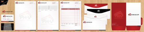 Business Cards & stationery for Drywall Contractor - Construction