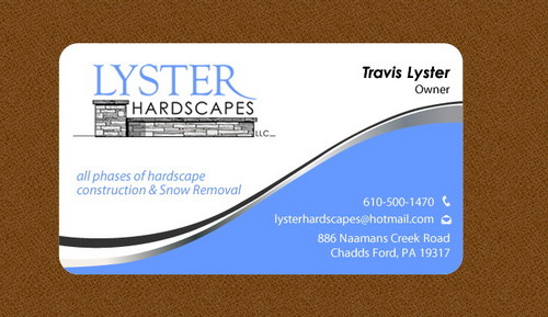 Business Cards for hardscaping company By Lysterhardscapes
