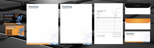  business card, Stationary ,Invoice page  for plumbing business - Construction