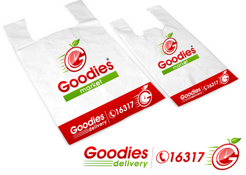 A delivery logo for Goodies market - Food