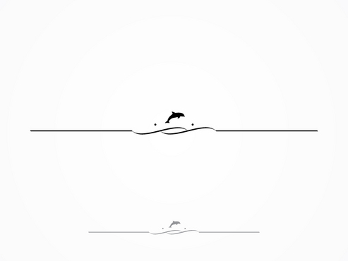 dolphin/wave  scroll or page break - Shipping