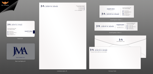 Stationary (letterhead, envelopes, business cards and e-mail signature) for law firm - Law