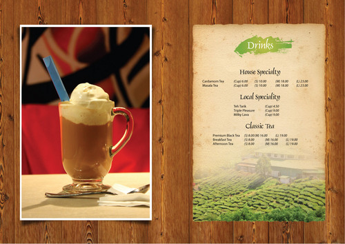 Menu Card design for a Restaurant/Cafe - Food