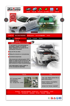 Web templet for car tuning company - Automotive