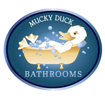Logo for a bathroom company "Mucky Duck Bathrooms" - Construction