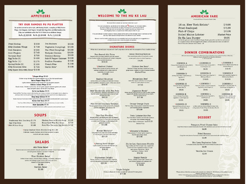 Restaurant Menu - Food