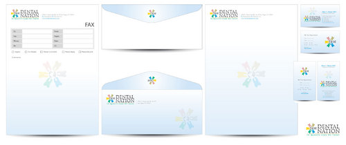 Stationary and business card design for dental office - 