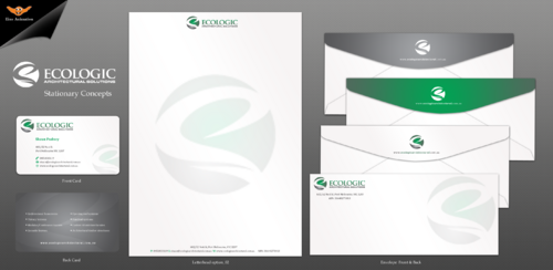 Business card design for Ecologic Architectural Solutions - Construction