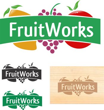 Logo for FruitWorks; a fruit delivery company - Food