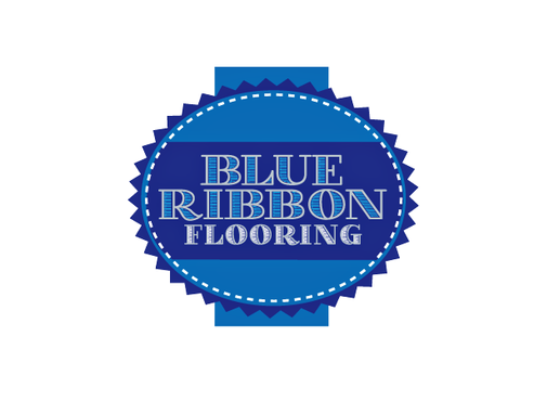 Contemporary Blue Ribbon Design For A Hardwood Floor Refinishing Comp