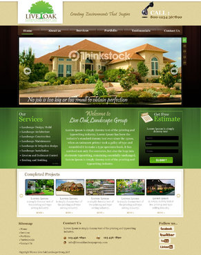 Website for a Professional Landscape Design/Build Company Complete Website Package - Home and Garden