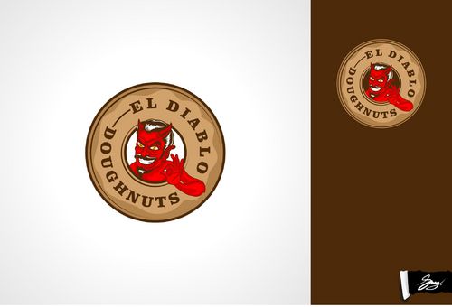 Logo for a cool, wild doughnut shop - Food
