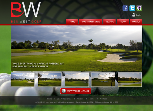Complete Webdesign project for Golf Professional - Sports