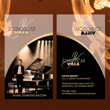 Concert Pianist Hot Foil Clear Plastic Business Card - Music