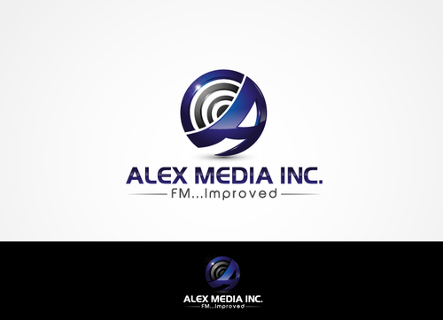 Logo (followed by website) for FM radio company - Communications and Media