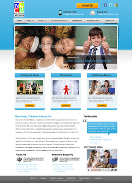 Website home page template design for a not-for-profit organization. - Fund Raising