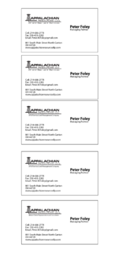 Appalachian Resources, LLC Business Card Updates - Energy