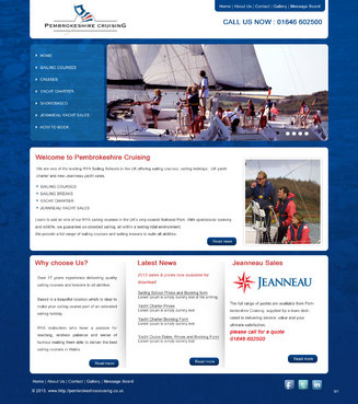 Website for Yacht hire/ sailing school business - Outdoors