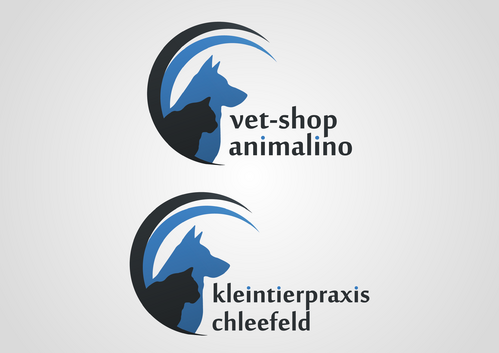a logo for animal onlineshop and veterinary practice - Animals