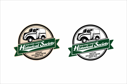 Vintage/Retro Logo for Museums Operated by the Manitowoc County Historical Society - History