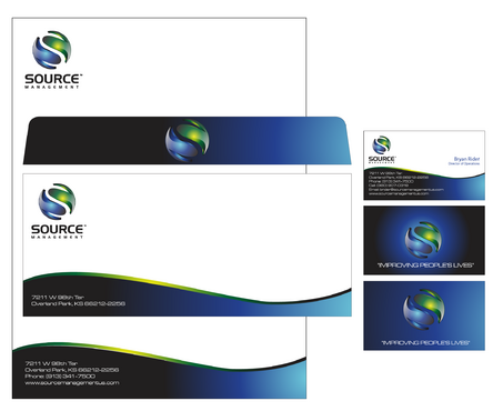 Source Management Business card and letterhead - 