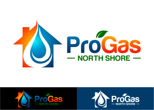 Logo for heating/air conditioning/gas fitting company - Trade