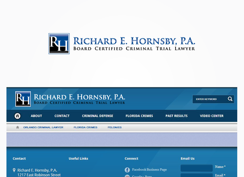 Criminal Defense Logo for Solo Practitioner - Law