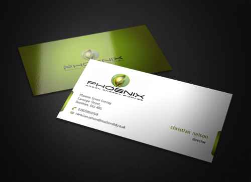 business card design for renewable energy company - Energy