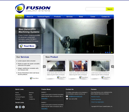 Website for Metal Cutting and Forming Technology company - Manufacturing