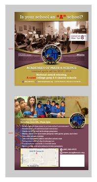 Postcard for charter school open house mailer - Education
